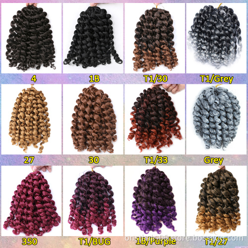 Wholesale 8 Inch Jamaican Bounce Jumpy Wand Curl Crochet Braid Hair Twist Braids African In Synthetic Braiding Hair Extensions
